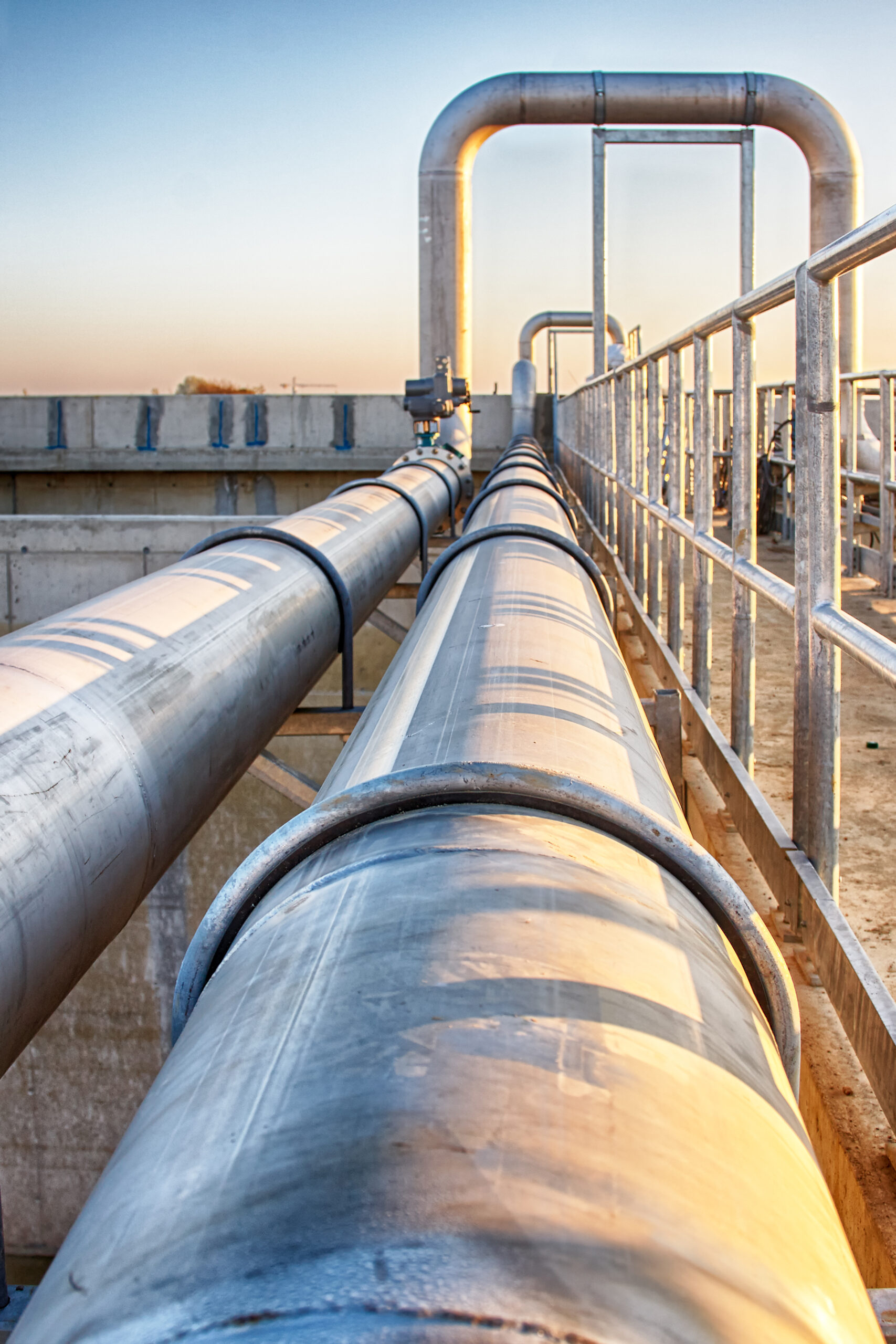 Pipeline, part of the sewage treatment plant scene