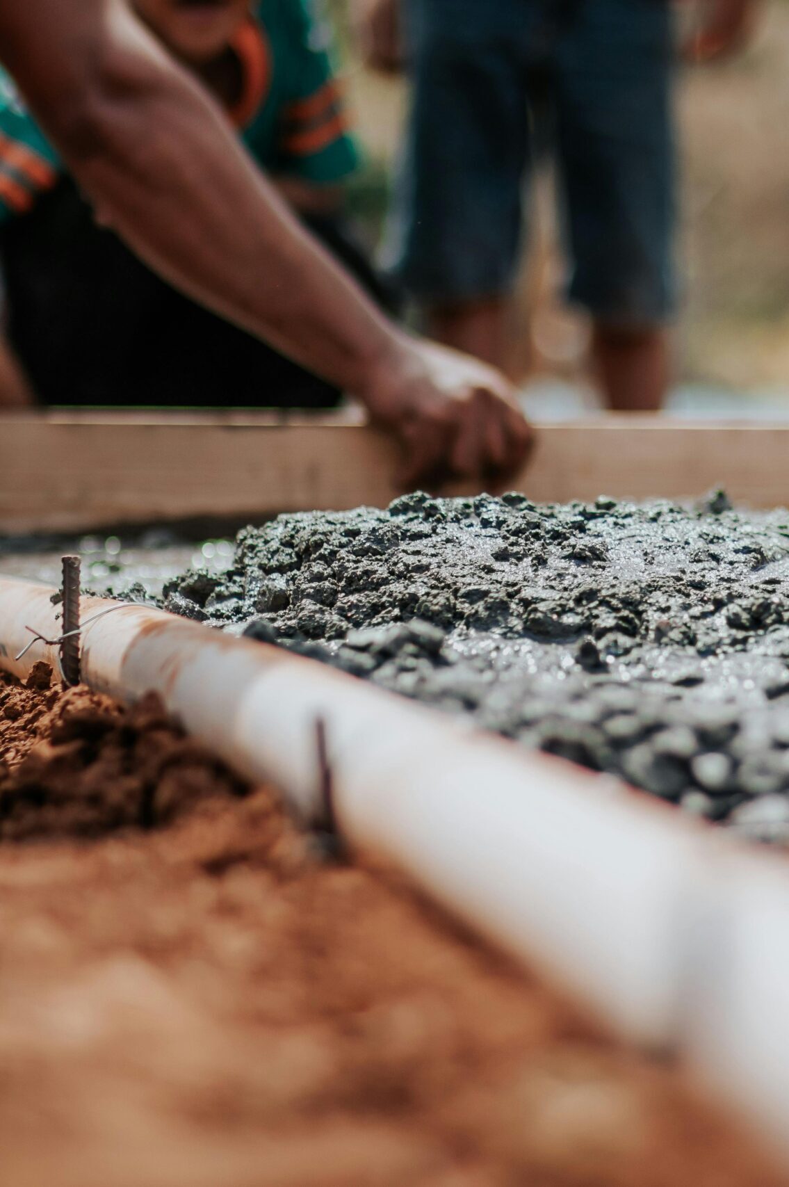 Selective focus photography cement