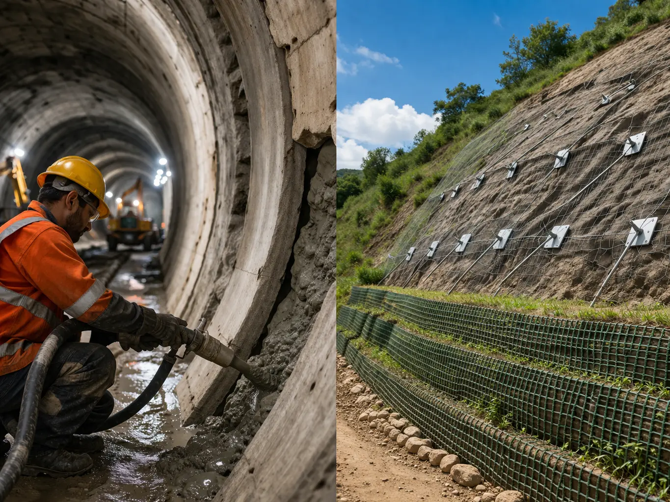 compressible rebounding grout for tunnels