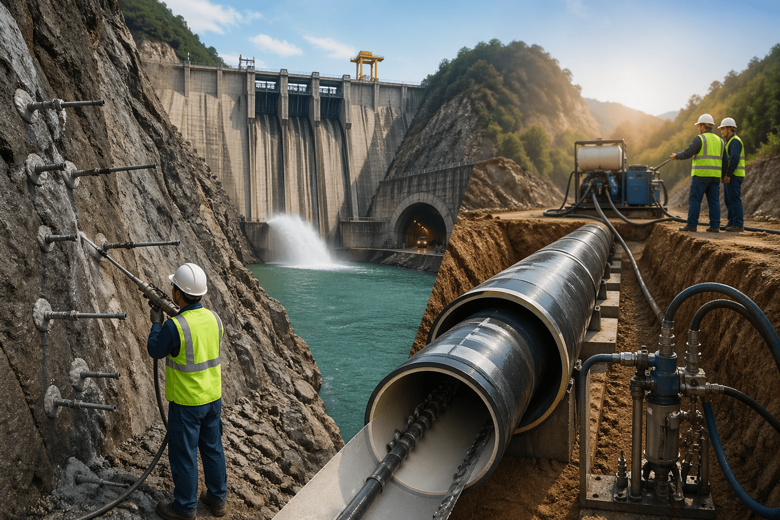 Hydro Project Grouting & Pipeline Retrofitting Services | Geo Constech