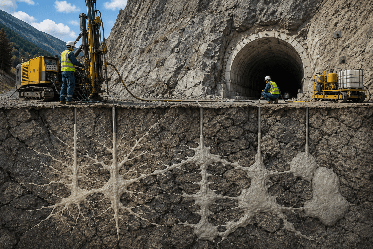 rock stabilization grouting & Consolidation grouting