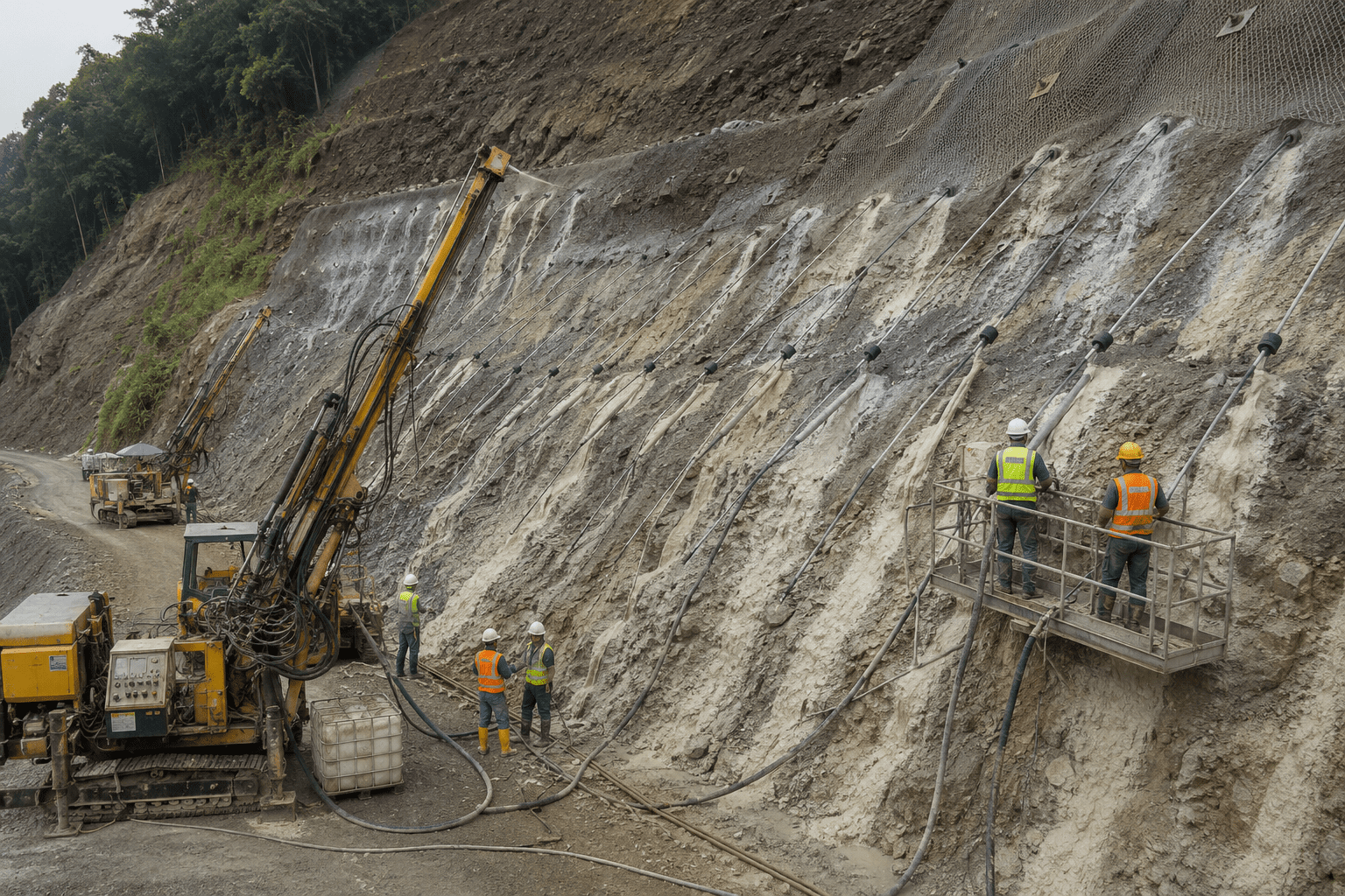 slope stabilization grouting & contact grouting