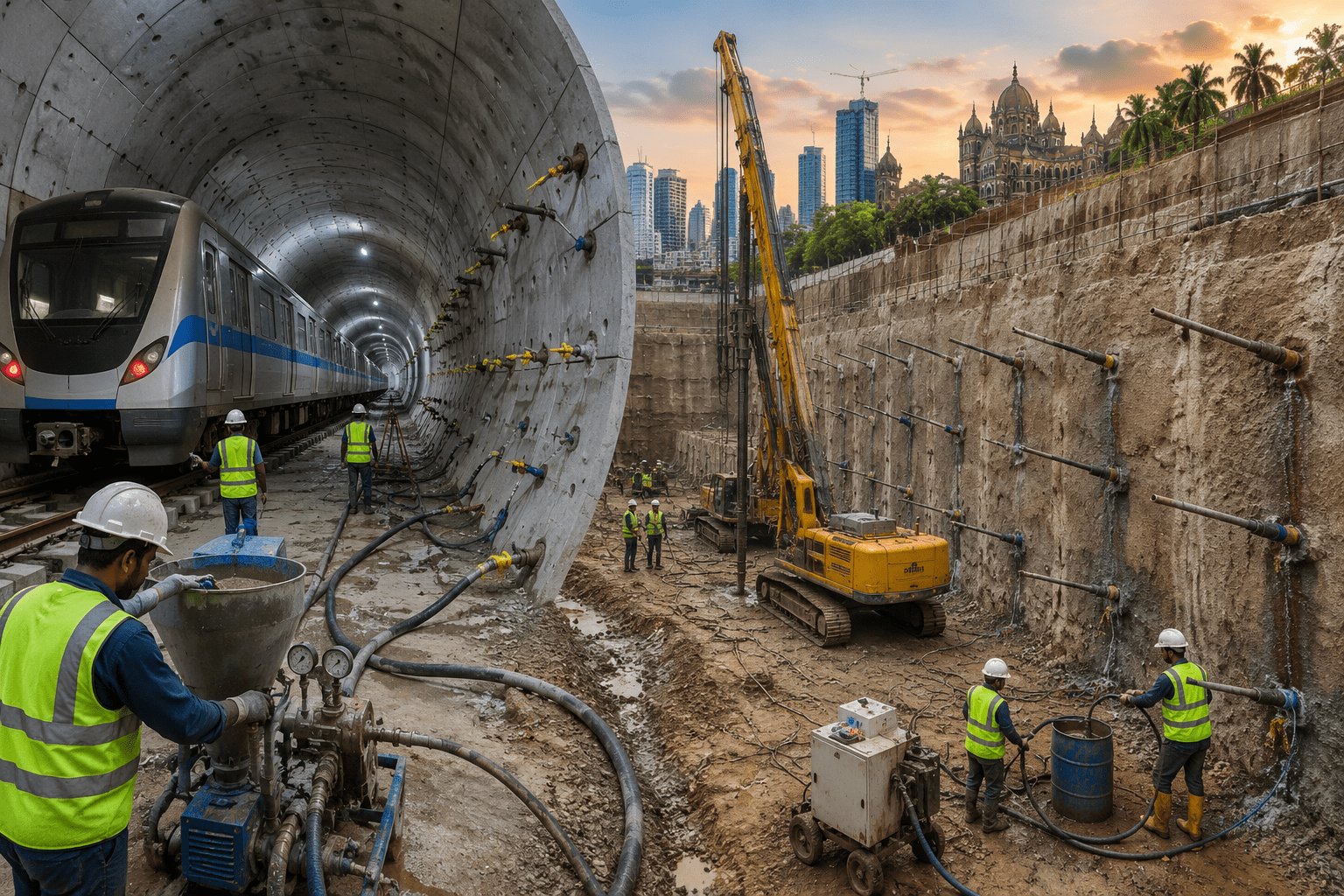 Grouting Solutions for Metro Rail